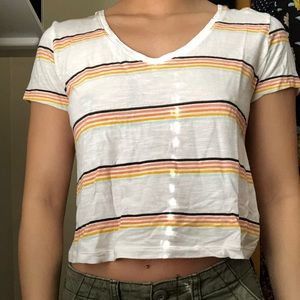 stripped crop top